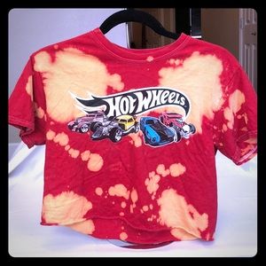 Hot Wheels tie dye crop top